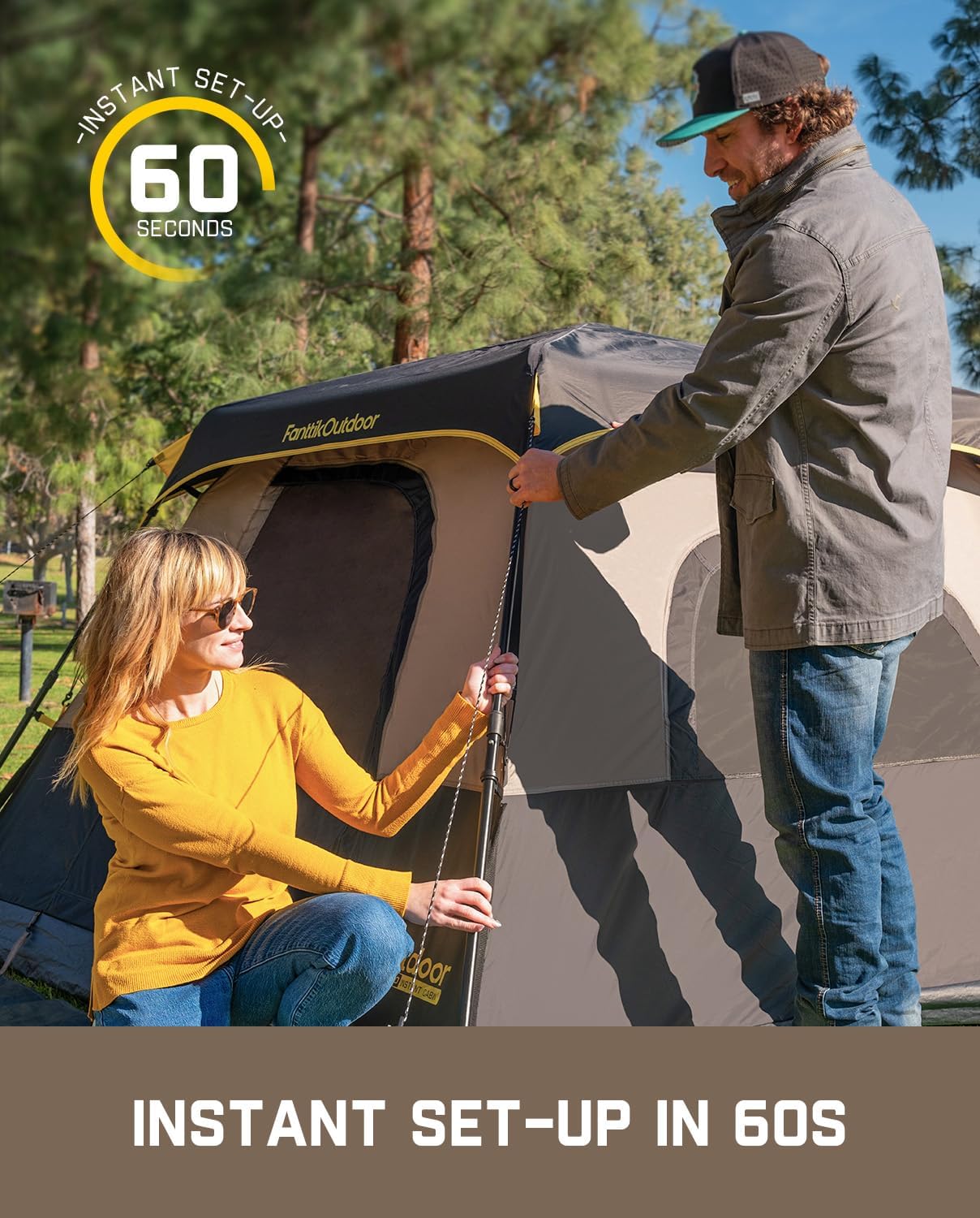 FanttikOutdoor 4/6/8/10 Person Instant Tent for Camping Setup in 60s - Image 3